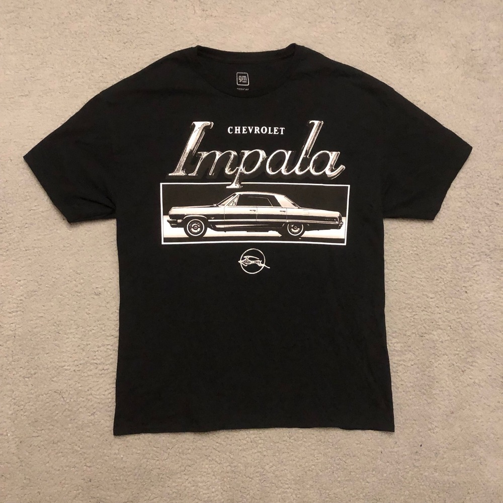 GM Chevrolet Impala T Shirt Mens XL Black Graphic Tee Official Licensed Product